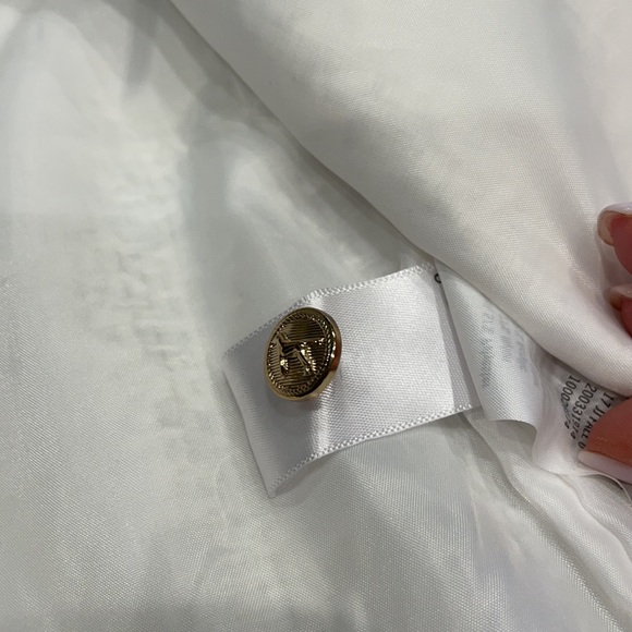 Creamy white with red & navy bow - Picture 6 of 7